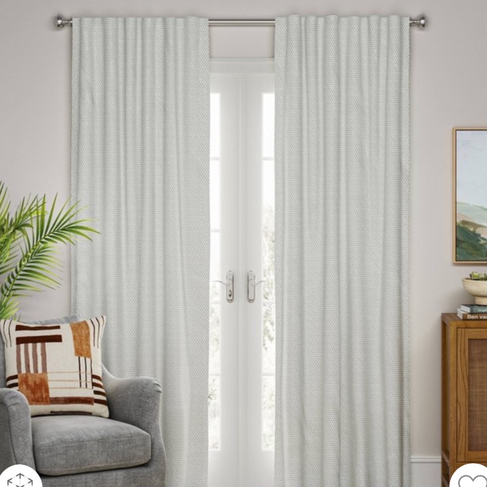 NEW 2 PC Room Darkening Window Curtain Panel Gray - Threshold